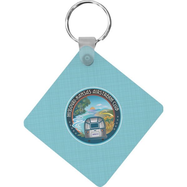 Custom Design Your Own Diamond Plastic Keychain