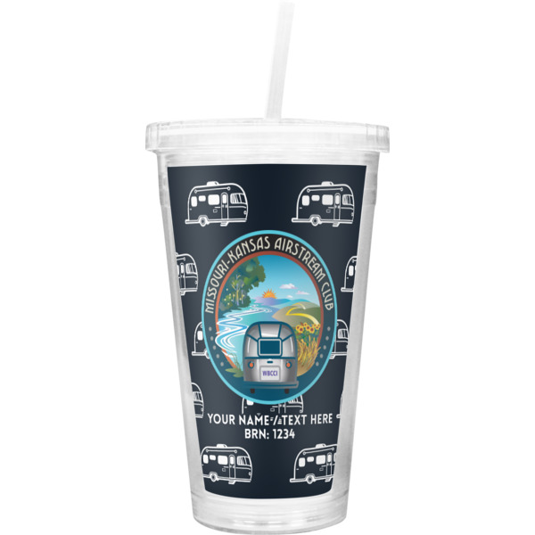 Custom Design Your Own Double Wall Tumbler with Straw