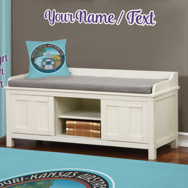 Custom Design - Wall Name Decal Above Storage bench