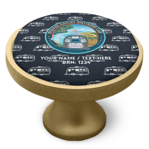 Custom Design - Cabinet Knob - Gold - Side