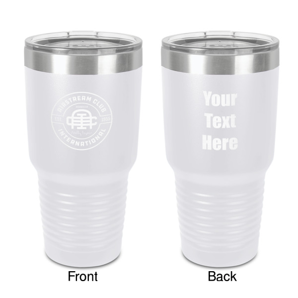 Custom Design Your Own 30 oz Stainless Steel Tumbler - White - Double-Sided