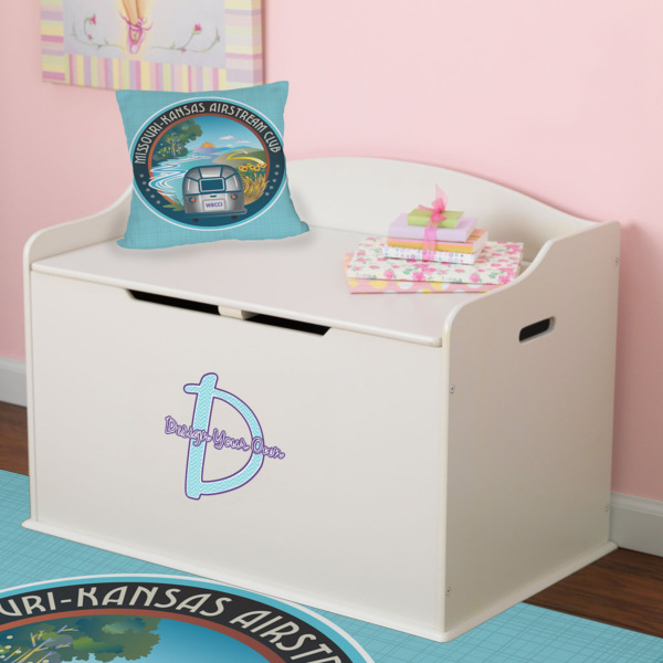 Custom Design - Wall Name & Initial Small on Toy Chest