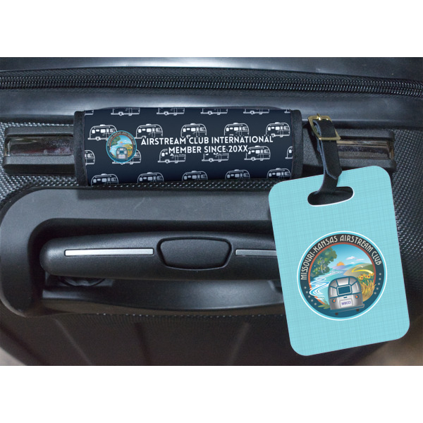 Custom Design - Luggage Wrap & Plastic Rectangular Tag - In Context